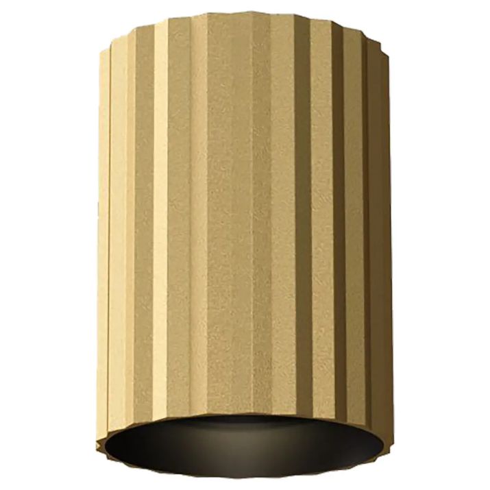 Calibo Canary Fluted 150mm Surface Mounted Downlight - Brass