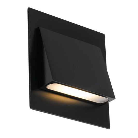 BREA Square LED Stair Wall Light Black