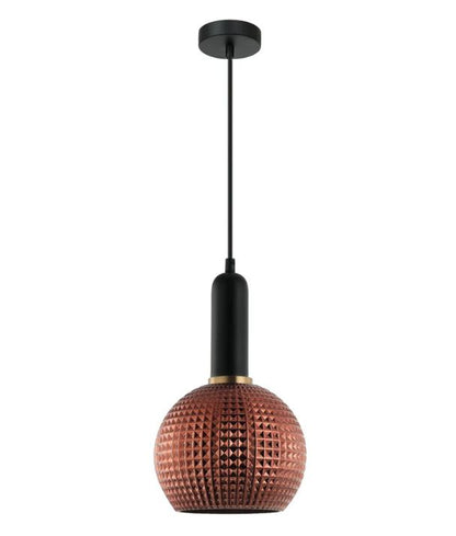 PELOTA: Modern Interior Wine Glass Segmented Glass Pendant Lights - Copper Painted