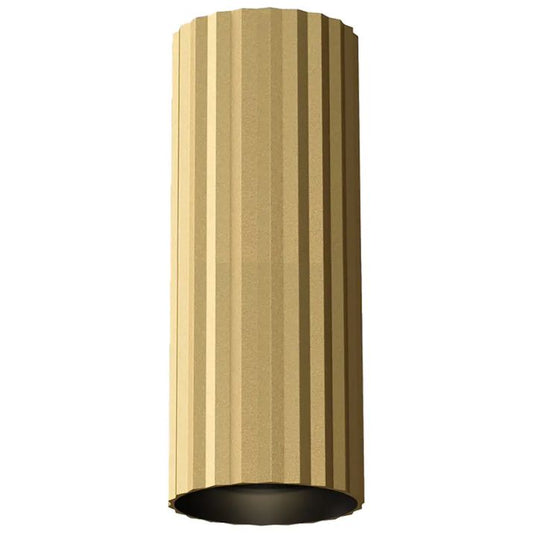 Calibo Canary Fluted 300mm Surface Mounted Downlight - Brass