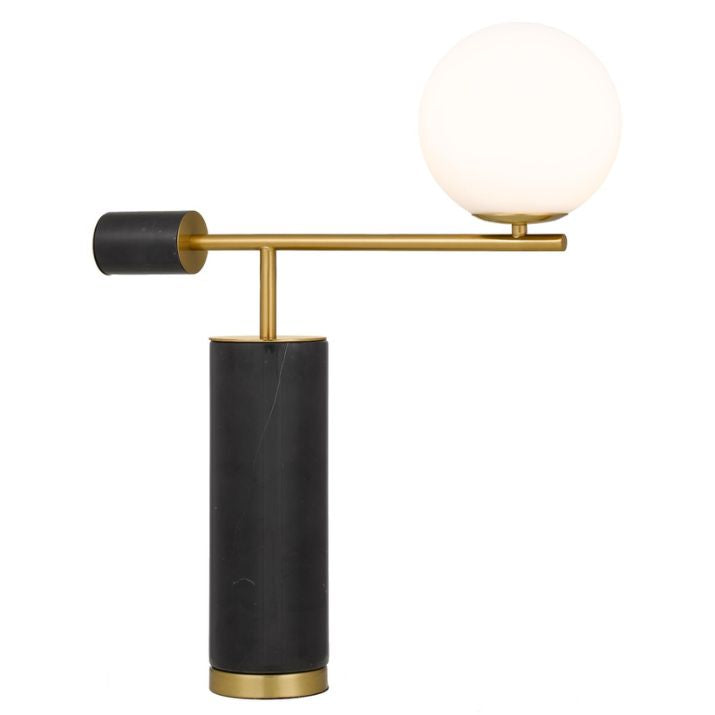 JUSTINA Table Lamp - Black/Opal Matt