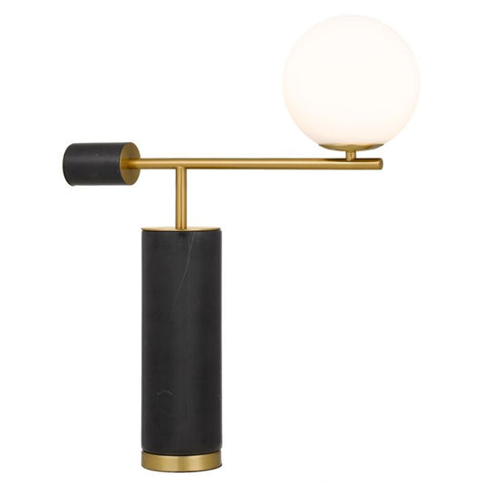 JUSTINA Table Lamp - Black/Opal Matt