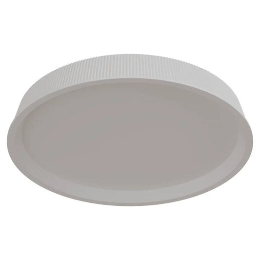 Calibo Kinglet Round 450mm Fluted LED Flush Mount Ceiling Light - White