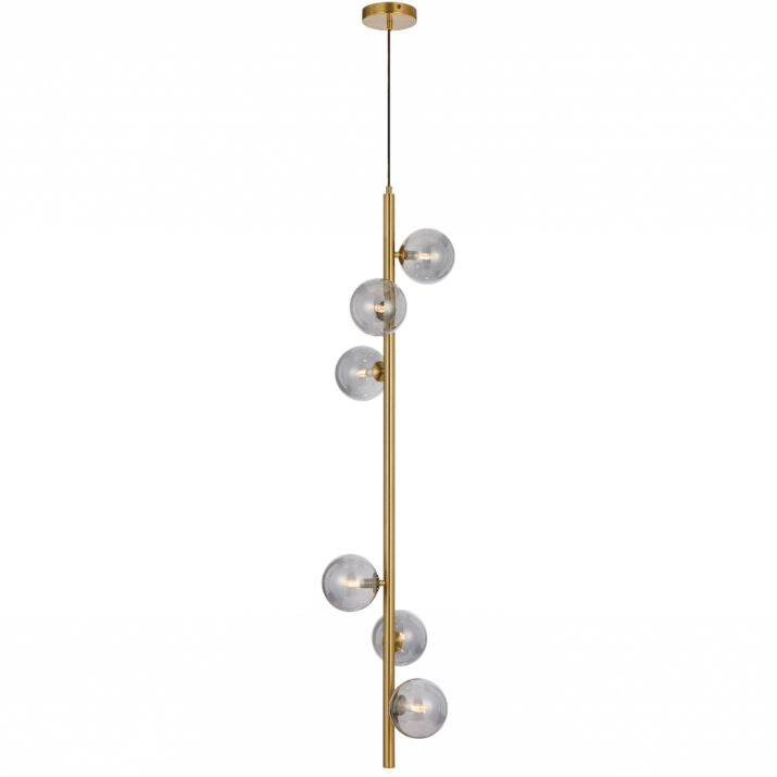 ELSON 6 Pendant Light - Antique Gold/Smoke