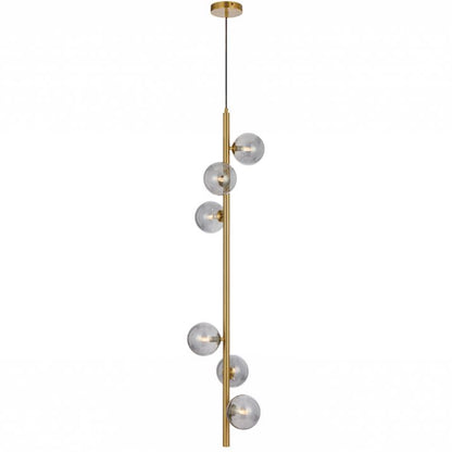 ELSON 6 Pendant Light - Antique Gold/Smoke