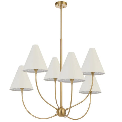 Farnix 6 Light Pendant - Antique Gold