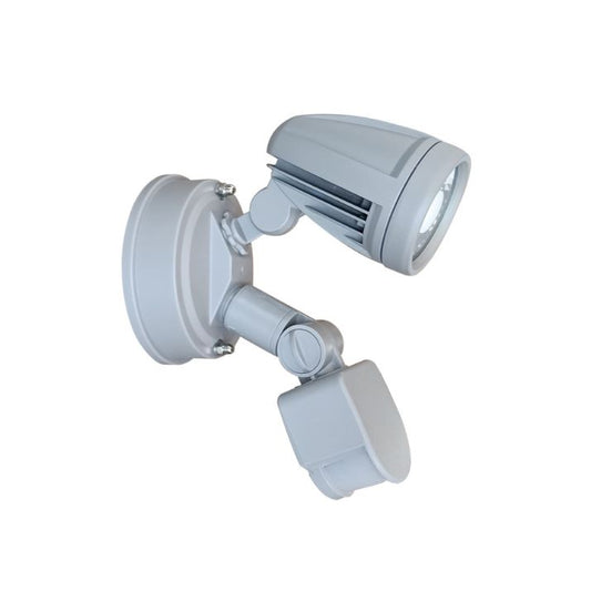 ILLUME Single Exterior LED Spotlight with Sensor - Silver