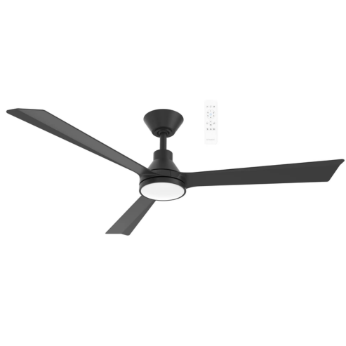 Riviera DC 52″ Matt Black Smart Ceiling Fan With WIFI Remote Control + LED light