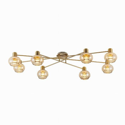MARBELL 8 CTC Ceiling Light - Antique Brass / Amber