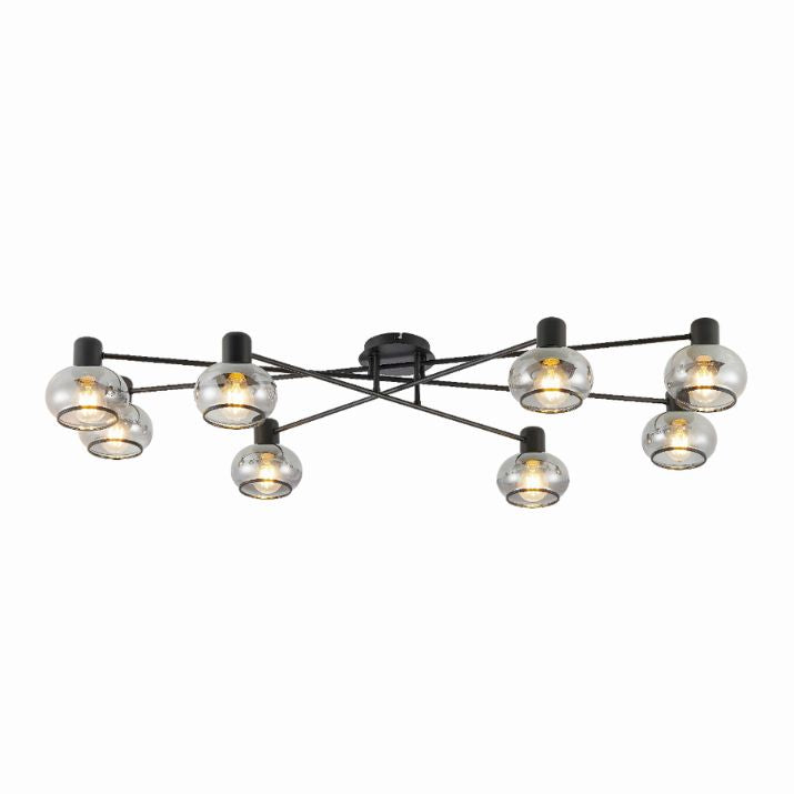 MARBELL 8 CTC Ceiling Light - Black / Smoke