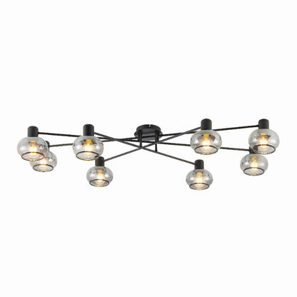 MARBELL 8 CTC Ceiling Light - Black / Smoke