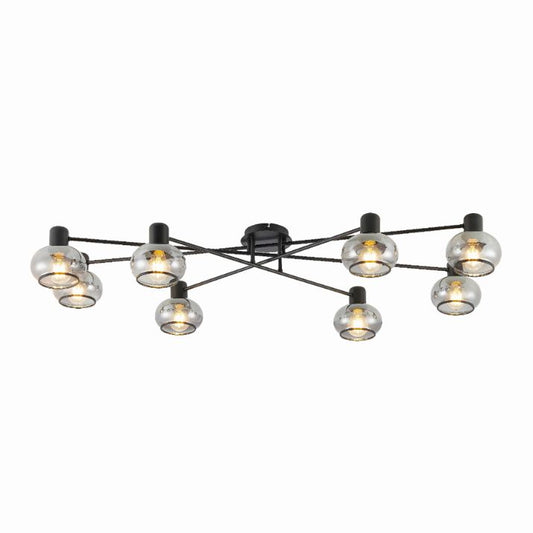 MARBELL 8 CTC Ceiling Light - Black / Smoke