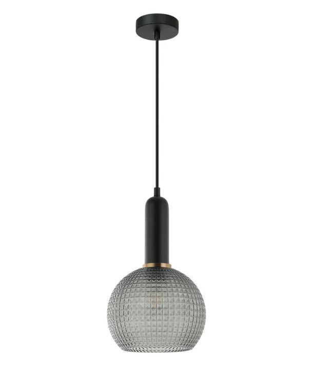 PELOTA: Modern Interior Wine Glass Segmented Glass Pendant Lights -Smokey Black