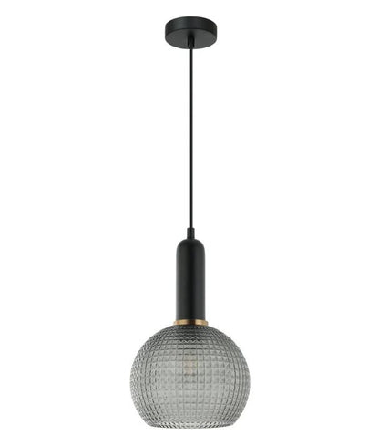 PELOTA: Modern Interior Wine Glass Segmented Glass Pendant Lights -Smokey Black