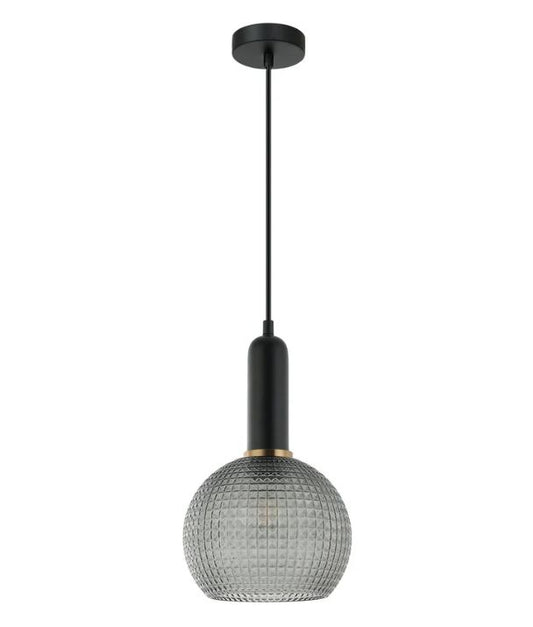 PELOTA: Modern Interior Wine Glass Segmented Glass Pendant Lights -Smokey Black