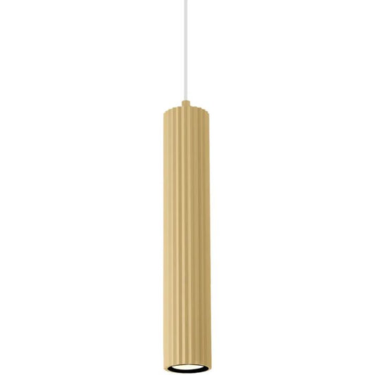 Calibo Canary Fluted 500mm Pendant - Brass