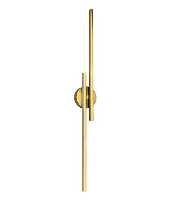 RACHA: Interior Linear LED Tri-CCT Wall Light - Brass