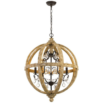 FLORIN 5 Pendant Light - Wood