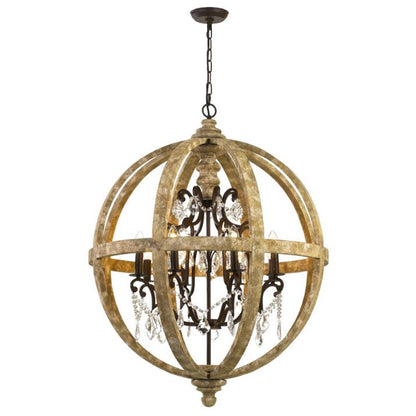 FLORIN 8 Pendant Light - Wood