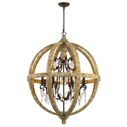 FLORIN 8 Pendant Light - Wood