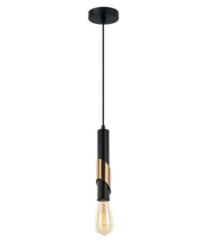 GOLDA: Interior Tube Pendant Lights - Diagonal Antique Brass plate