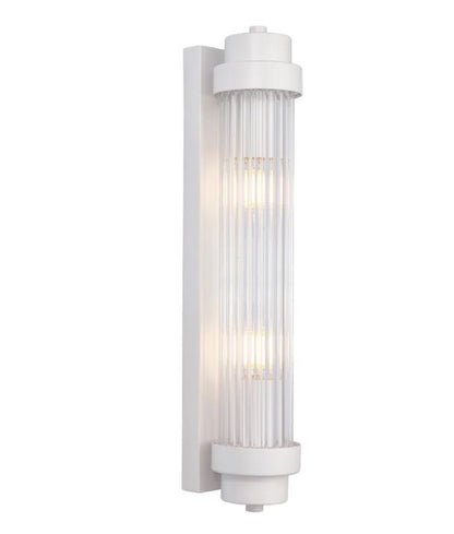 VARILLAS: Interior Up/Down Clear Glass Rod Wall Light - White