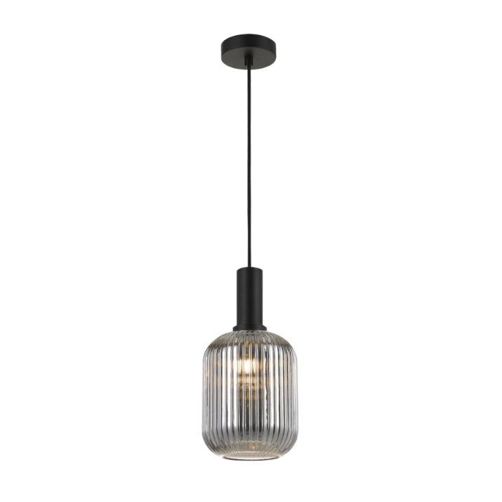 BONURA 14CM Pendant Light - Black/Smoke
