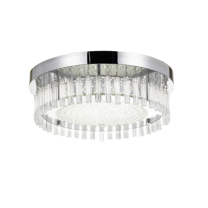 ANDELA ROUND 30W Oyster Dimmable Ceiling Light - Chrome