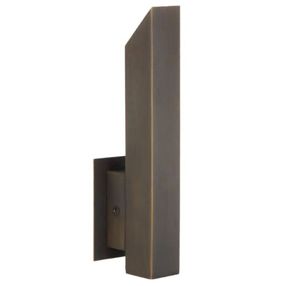 Vostel Single Exterior Wall Light - Antique Brass