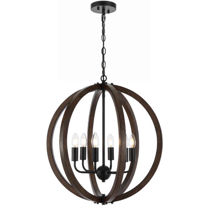 VESTAL 6 Pendant Light - Black