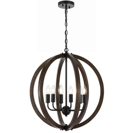 VESTAL 6 Pendant Light - Black