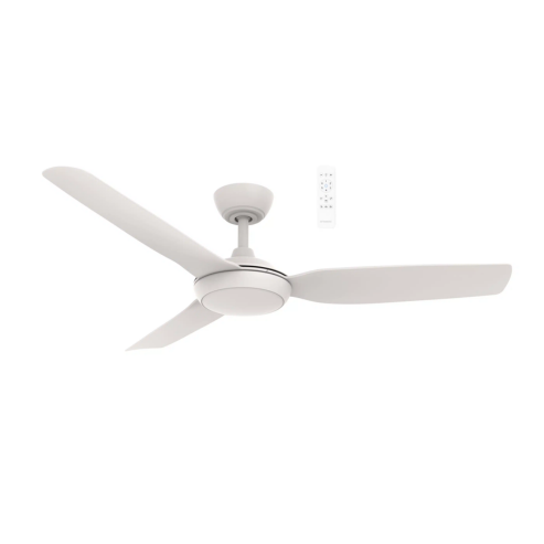 Viper DC 52″ Matt White 3 Blade Smart Ceiling Fan With WIFI Remote Control + LED Light
