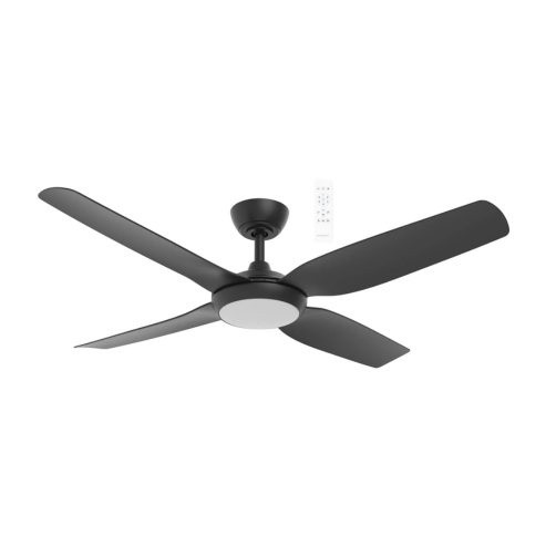 Viper DC 52″ Matt Black 4 Blade Smart Ceiling Fan With WIFI Remote Control + LED Light