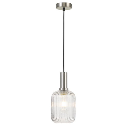 BONURA 14CM Pendant Light - Nickel/Clear