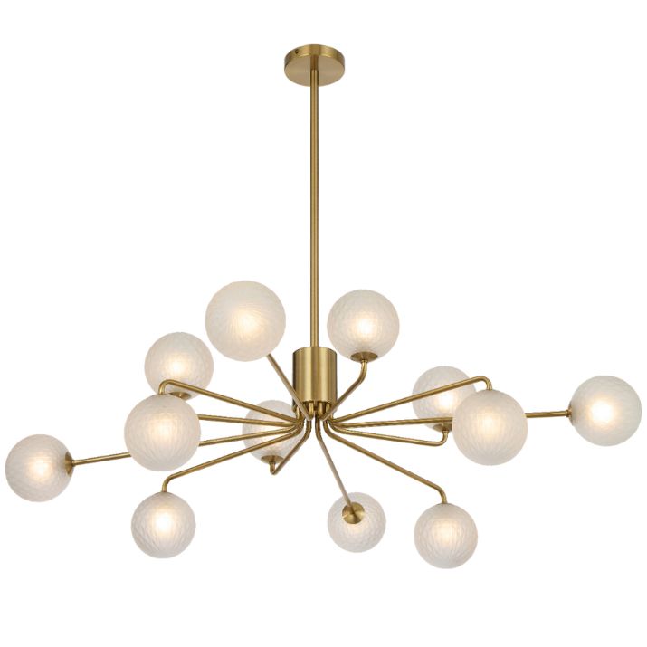 FELTON 12 Pendant Light - Antique Gold/Frost Tear