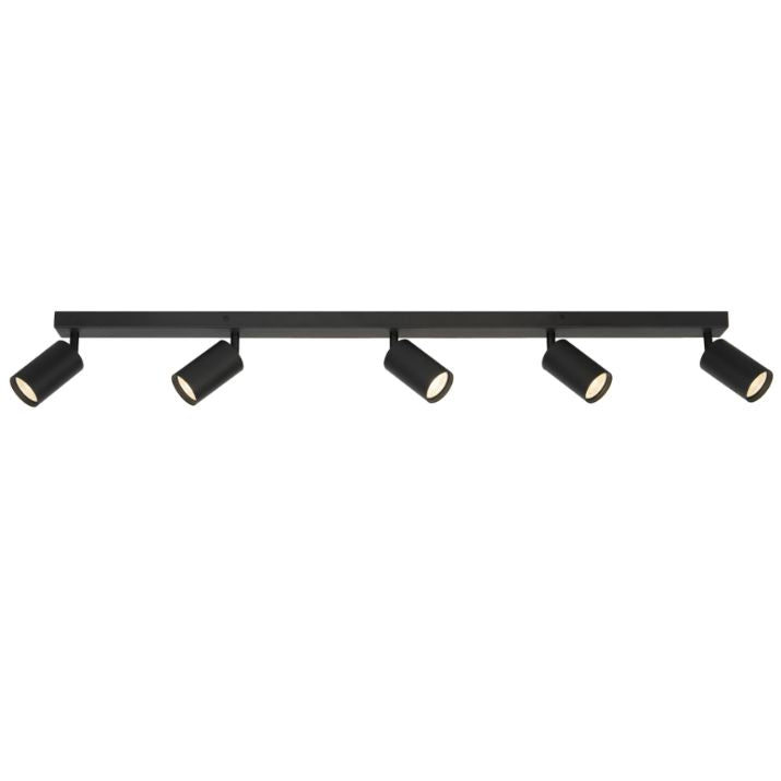 PICARD 5 Light Ceiling Spotlight - Black