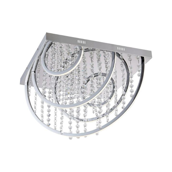 LUXIA 55CM Pendant Light Square - Chrome
