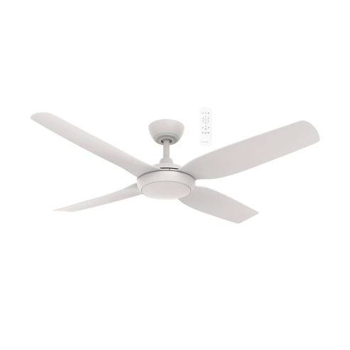 Viper DC 52″ Matt White 4 Blade Smart Ceiling Fan With WIFI Remote Control + LED Light