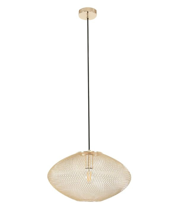 GOLPE: Modern Interior Small Oval Stainless Steel Pendant Lights - Champagne Gold