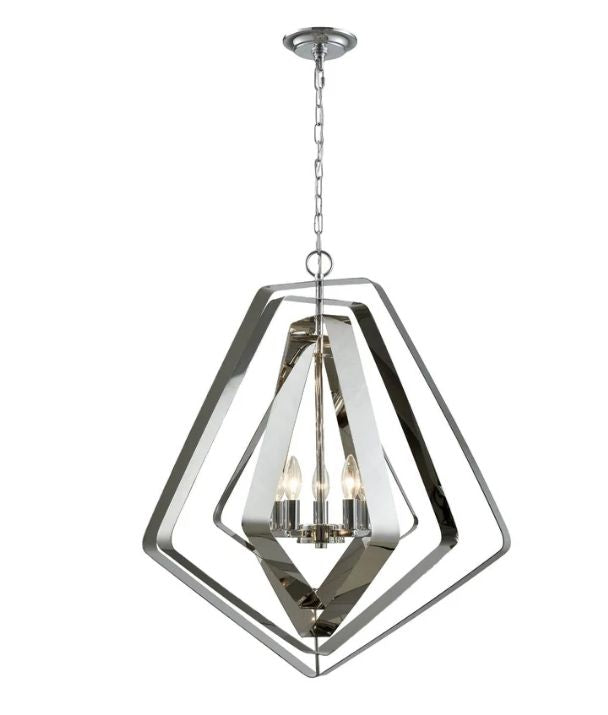 ORBITA5: Bohemian Large Polished Nickel Hardware Pendant Light