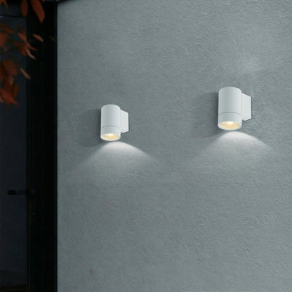 KMAN Single Exterior Wall Light - White