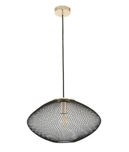 GOLPE: Modern Interior Large Oval Stainless Steel Pendant Light - Black