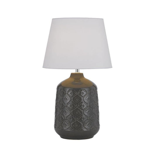 BACI CERAMIC Table Lamp - Grey/White