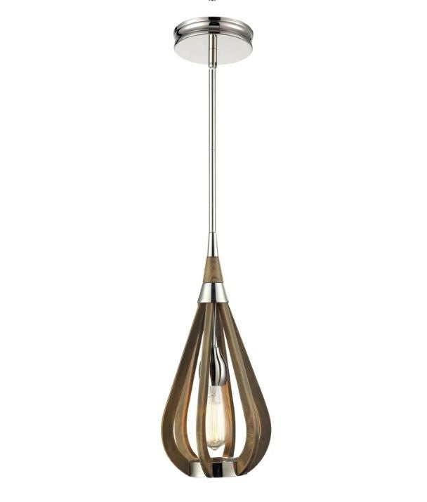 BONITO: Rustic Small Taupe Tear Drop Pendant Light