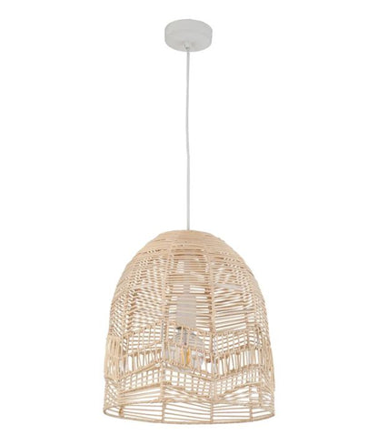 ROTA: Bohemian Interior Natural Rattan Ellipse Pendant Light