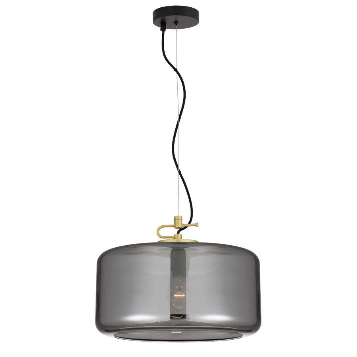 KOROVA Large Pendant Light  - Brass Matt/Smoke