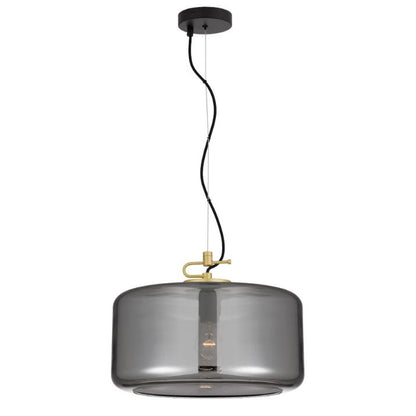 KOROVA Large Pendant Light  - Brass Matt/Smoke