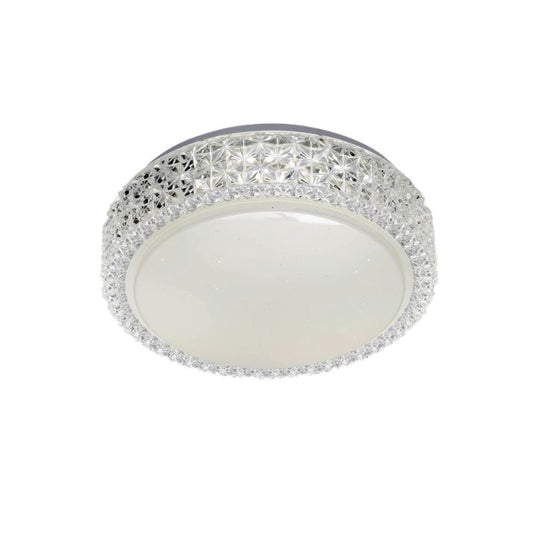AMELIA 28CM 18W 3CCT LED Oyster Ceiling Light - White