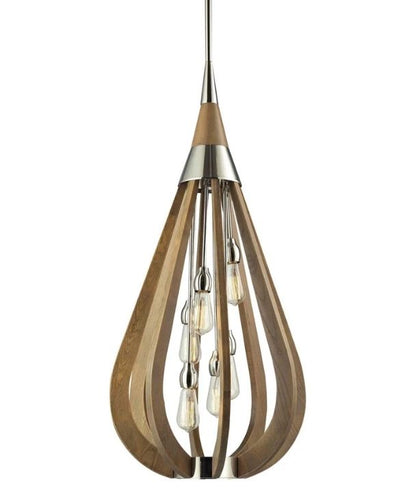 BONITO3: Rustic Large Taupe Tear Drop Pendant Light