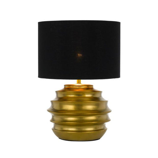 ARAS Ceramic Table Lamp - Gold/Black